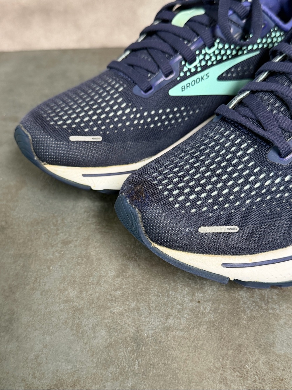 Brooks Ghost 14 Women's Navy Blue Running Shoes 1203561B446 Size 8B - Picture 6 of 16